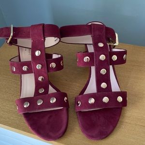 Kate Spade suede sandals with gold heel. Size 8M